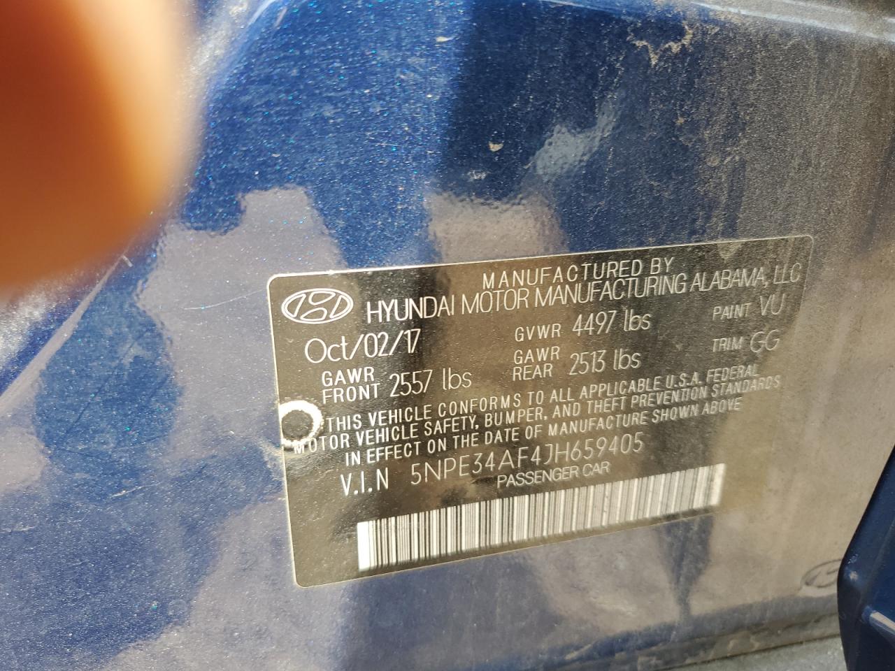 5NPE34AF4JH659405 2018 Hyundai Sonata Sport