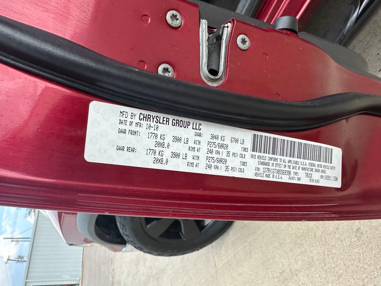 2011 Dodge Ram 1500 VIN: 1D7RV1GTXBS569398 Lot: 69300504