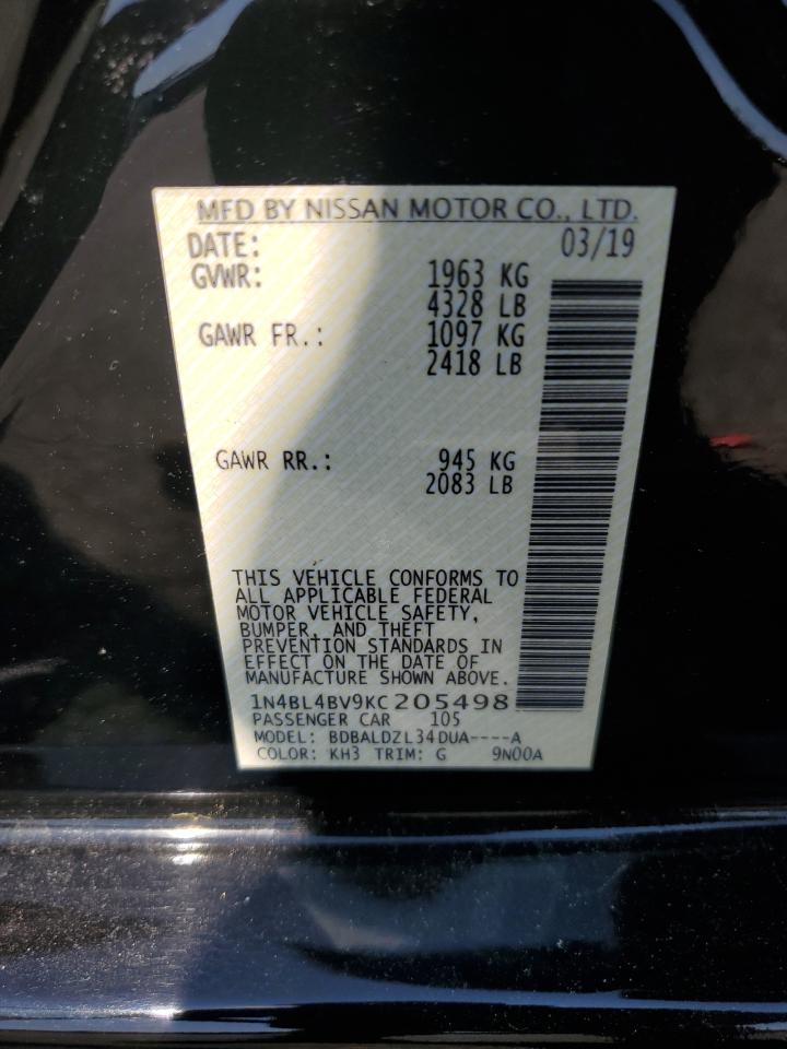 1N4BL4BV9KC205498 2019 NISSAN ALTIMA - Image 12