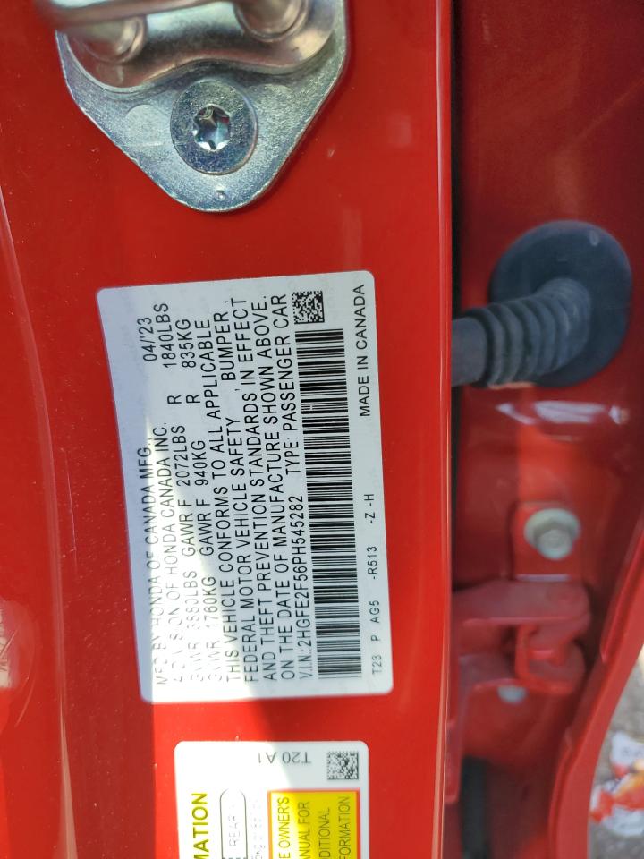 2HGFE2F56PH545282 2020 Honda Civic Sport