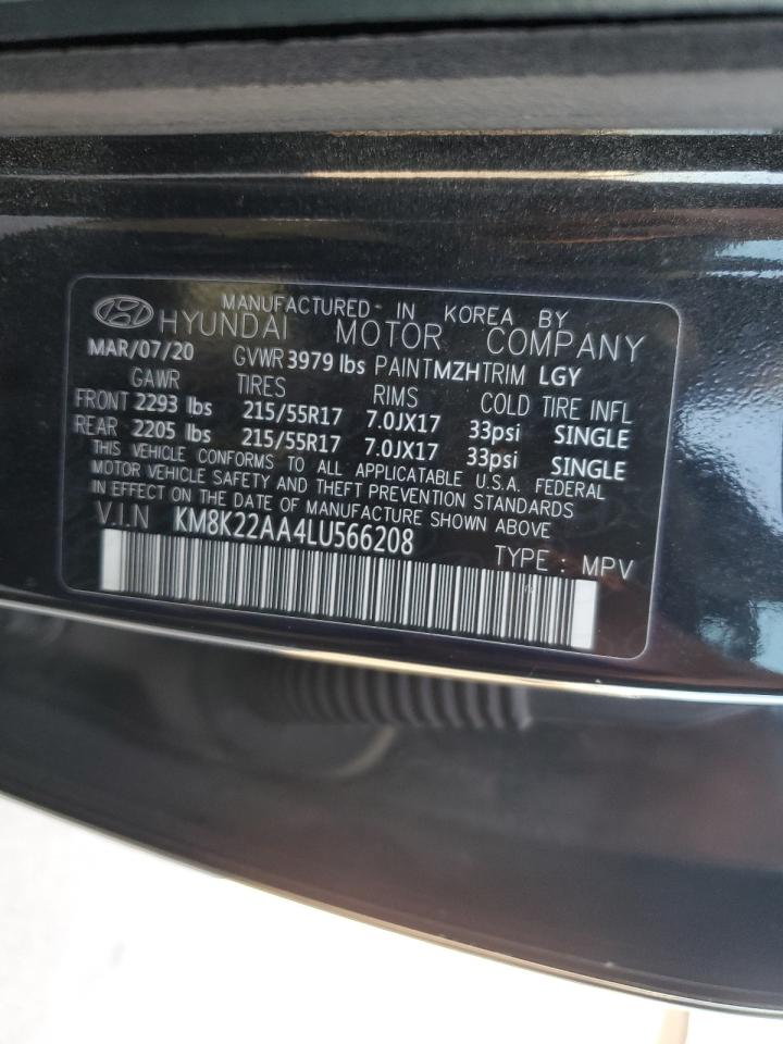 2020 Hyundai Kona Sel VIN: KM8K22AA4LU566208 Lot: 69180394