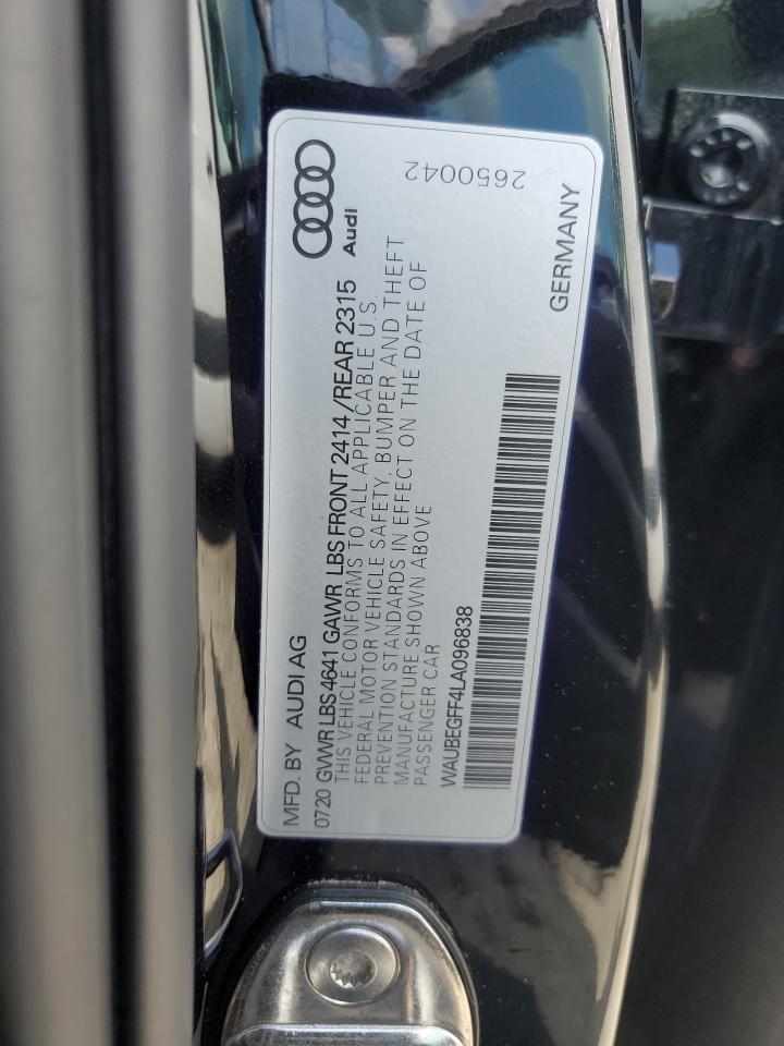 WAUBEGFF4LA096838 2020 Audi A3 S-Line Premium