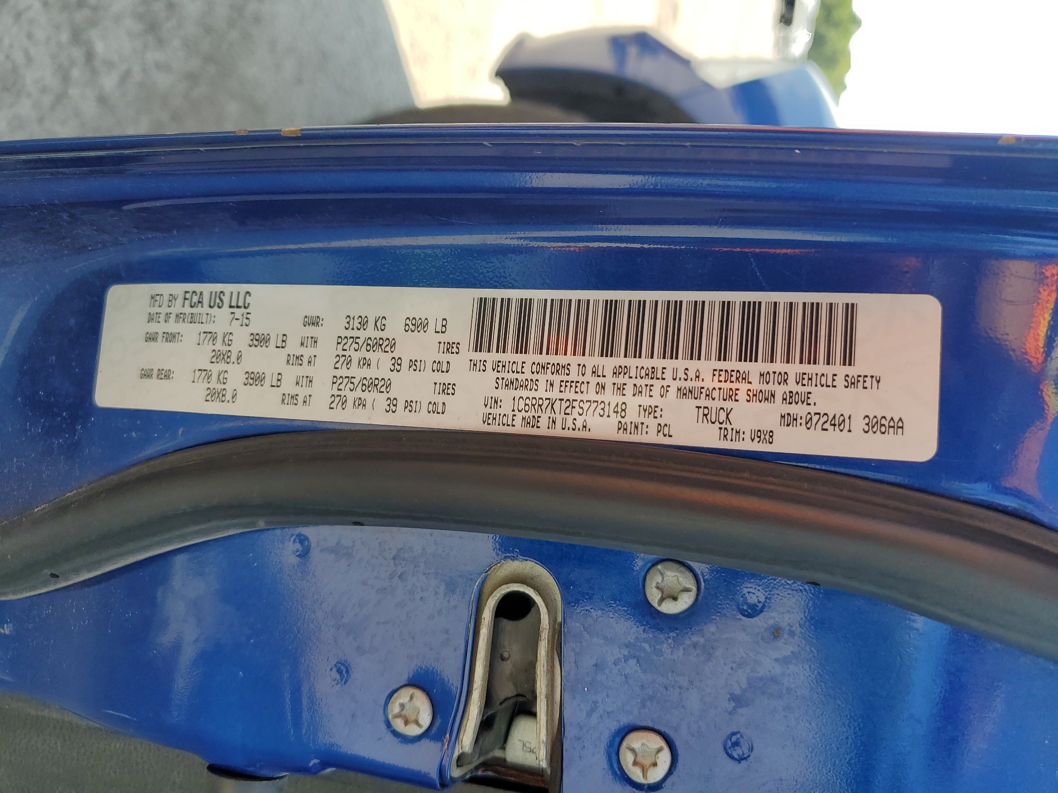 1C6RR7KT2FS773148 2015 Ram 1500 St