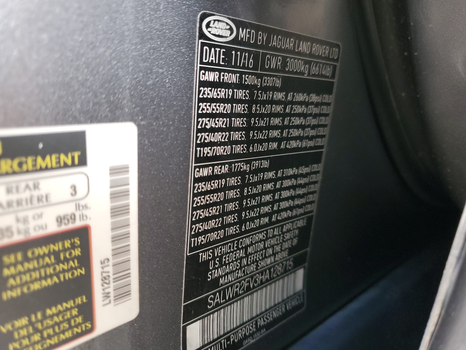 SALWR2FV3HA128715 2017 Land Rover Range Rover Sport Hse