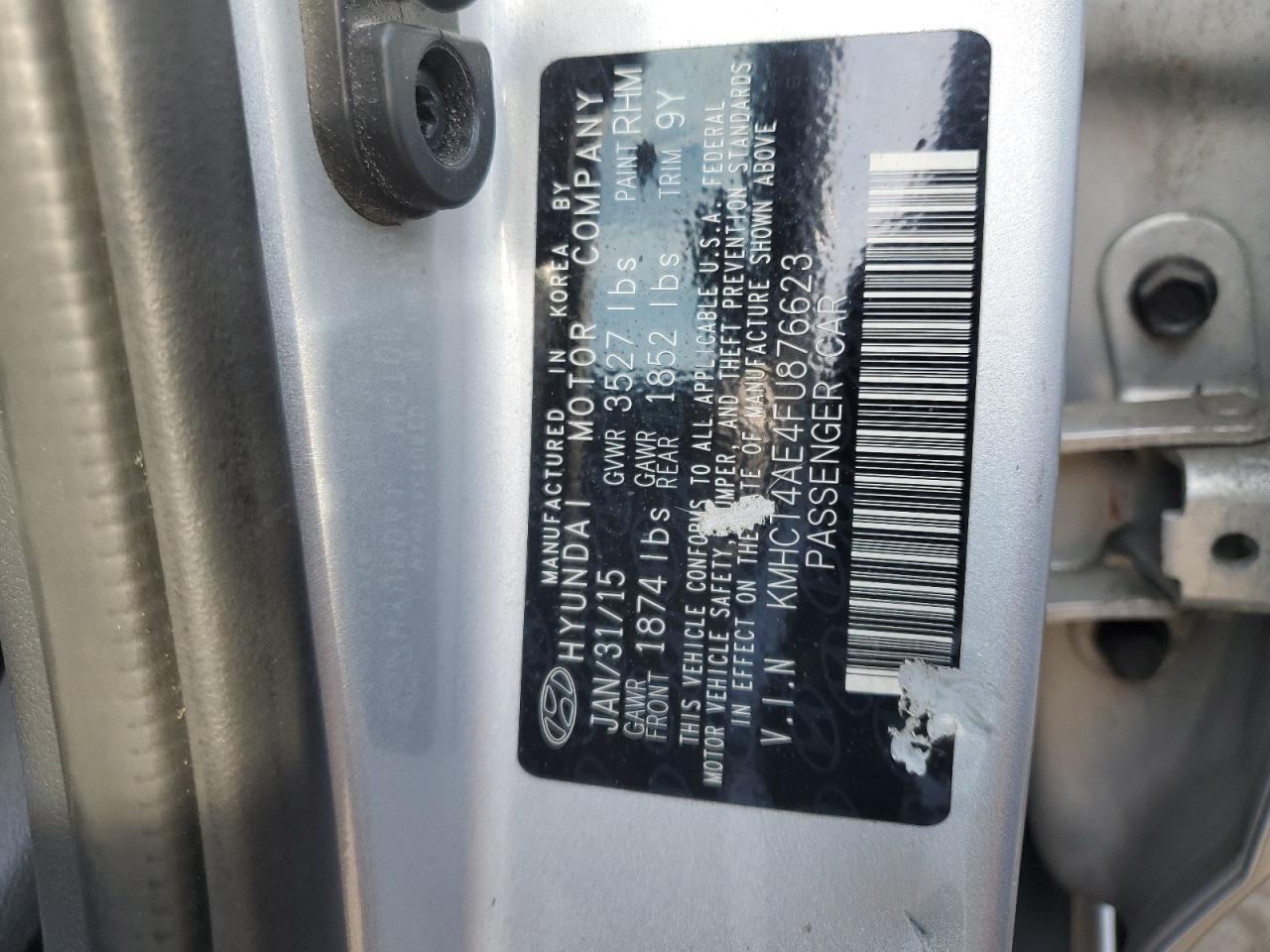 KMHCT4AE4FU876623 2015 Hyundai Accent Gls