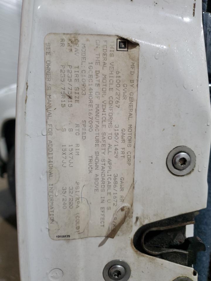 1994 Chevrolet Gmt-400 C1500 VIN: 1GCEC14H0RE167090 Lot: 67383234