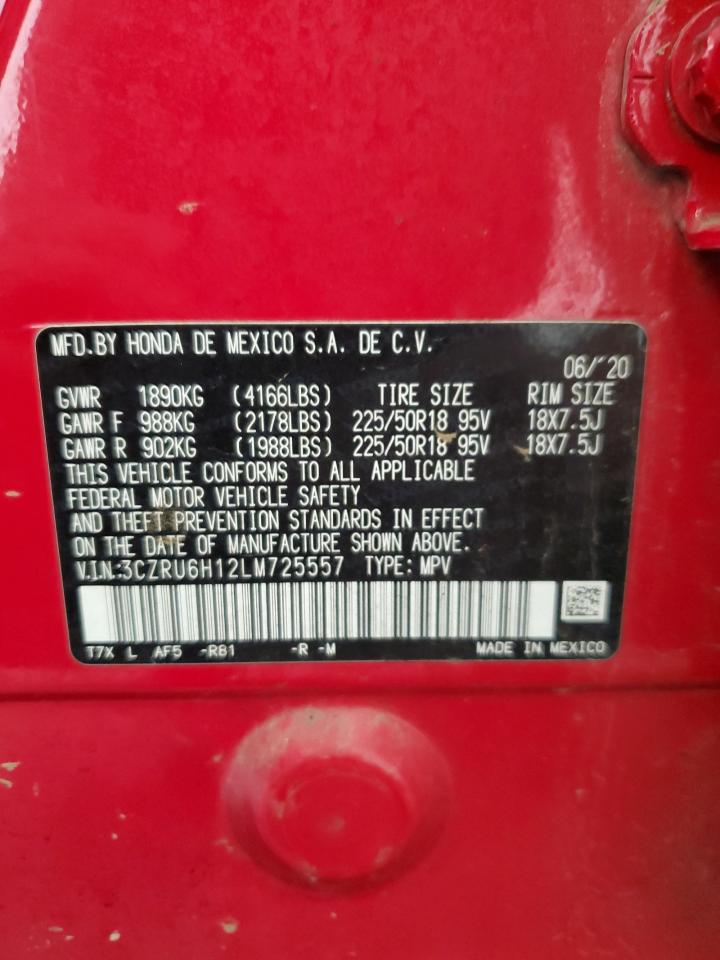 2020 Honda Hr-V Sport VIN: 3CZRU6H12LM725557 Lot: 65729094