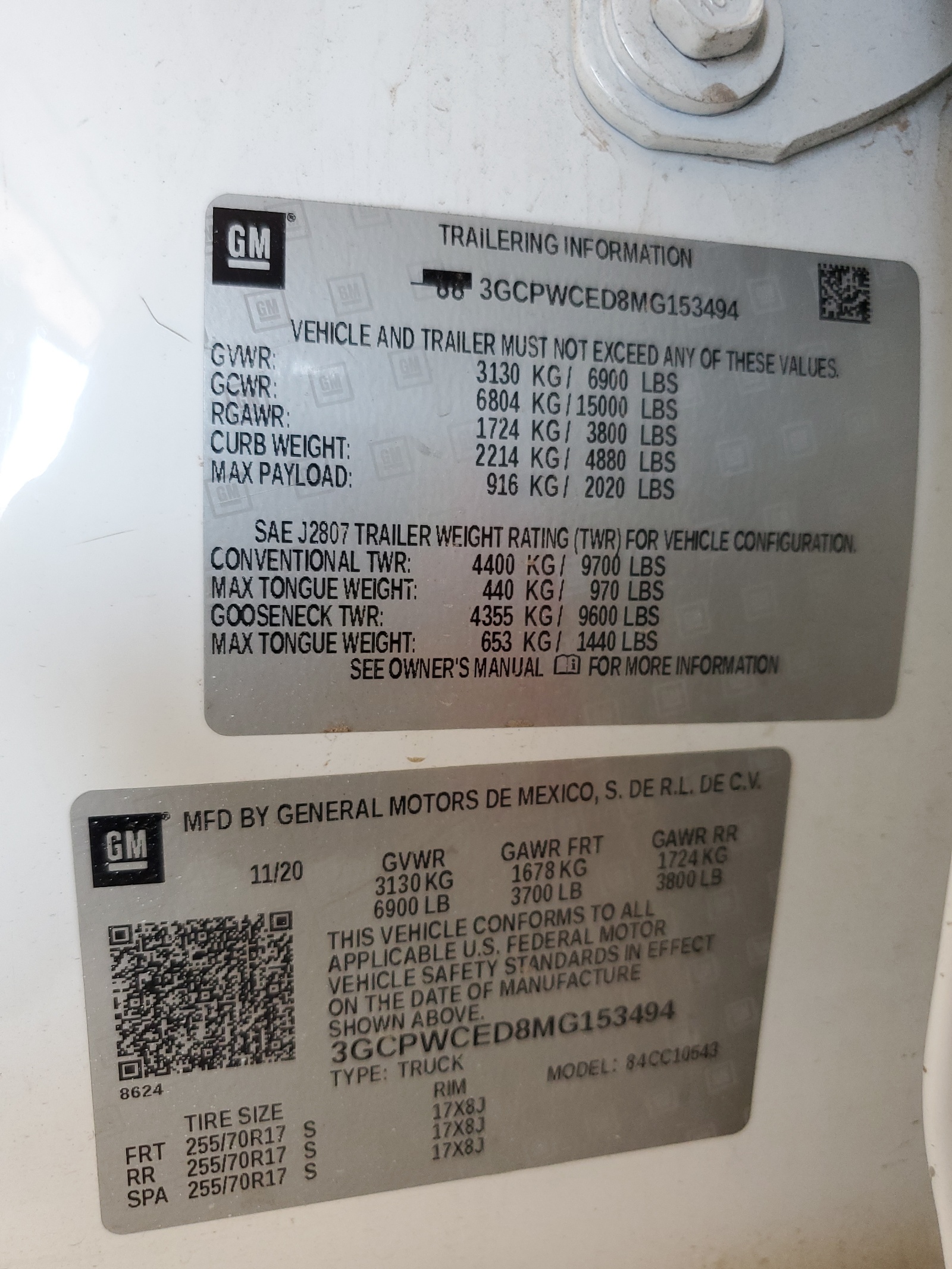 3GCPWCED8MG153494 2021 Chevrolet Silverado C1500 Lt