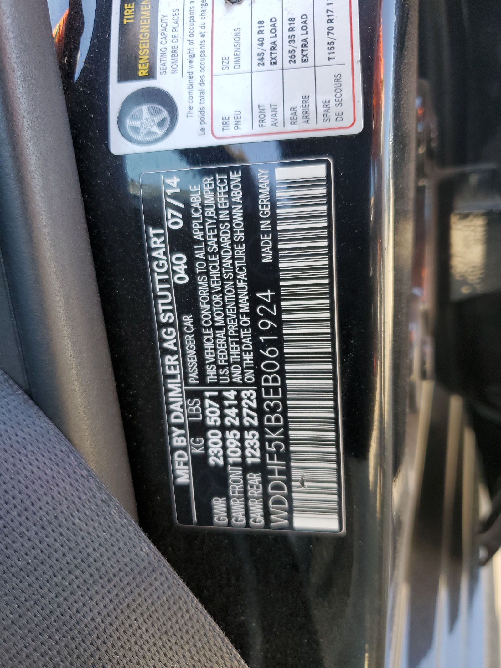 WDDHF5KB3EB061924 2014 Mercedes-Benz E 350