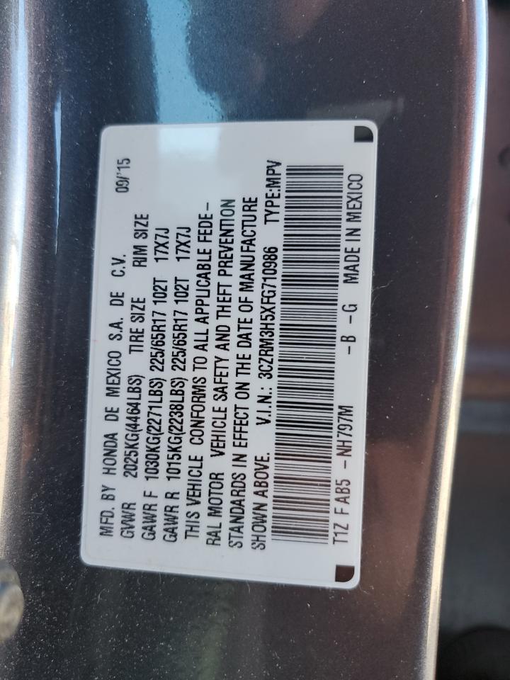 3CZRM3H5XFG710986 2015 Honda Cr-V Ex