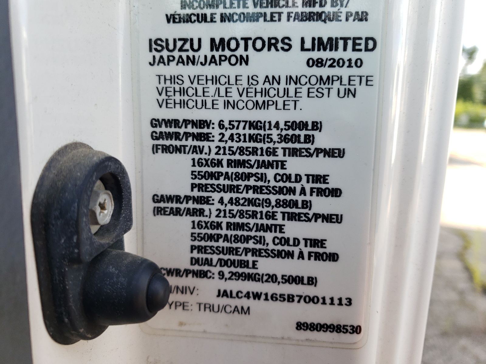 JALC4W165B7001113 2011 Isuzu Npr