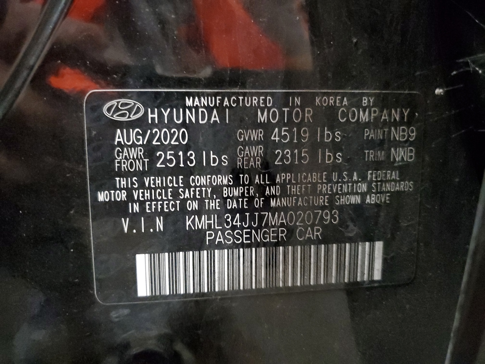KMHL34JJ7MA020793 2021 Hyundai Sonata Hybrid