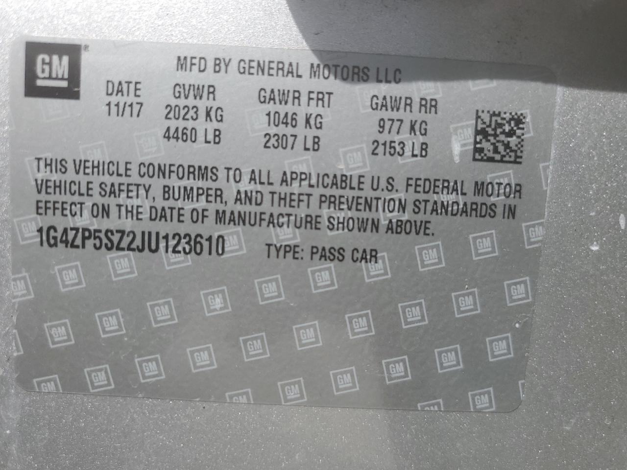 1g4zp5sz2ju123610 1G4ZP5SZ2JU123610 2018 Buick Lacrosse Essence