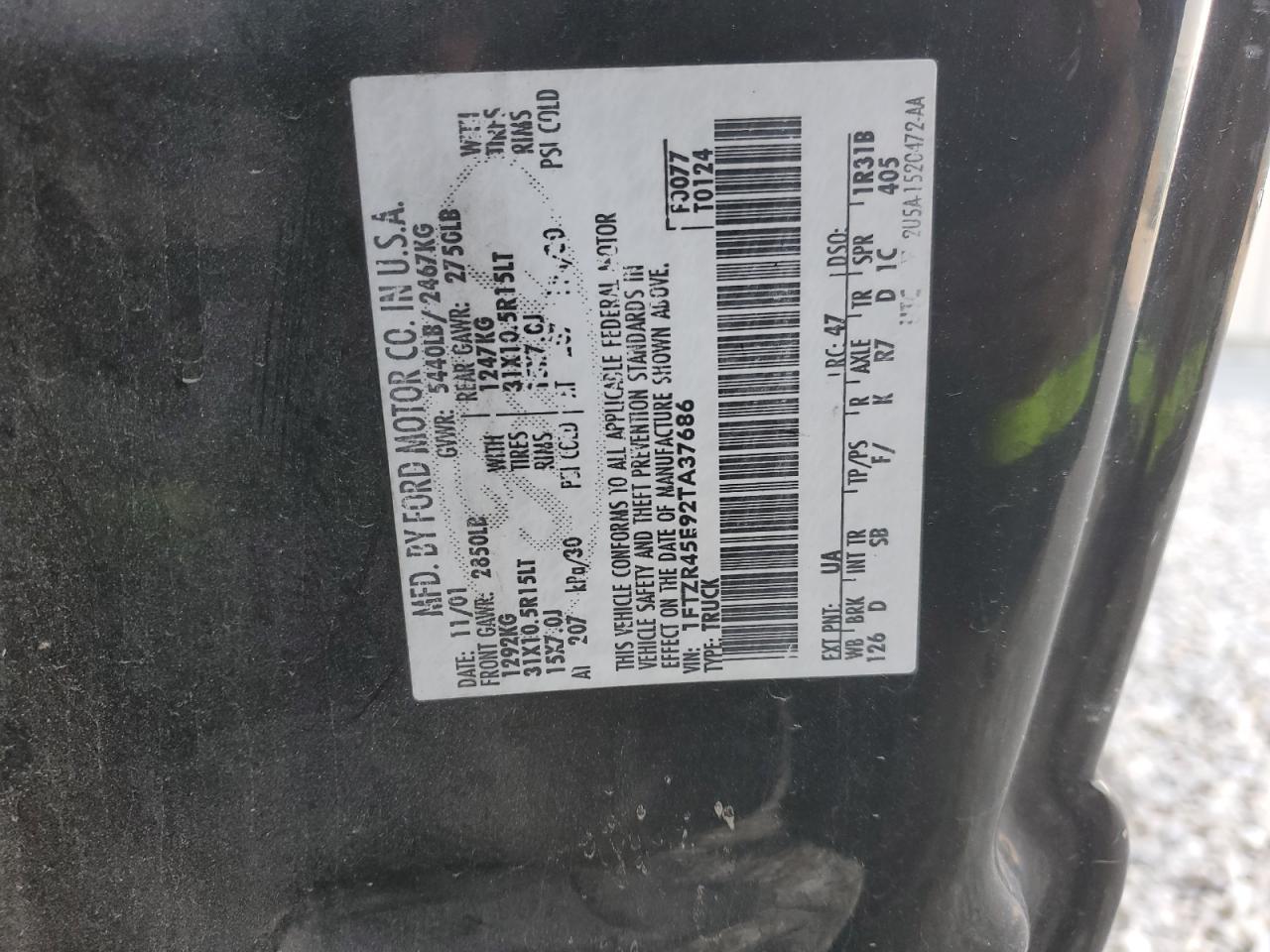 1FTZR45E92TA37686 2002 Ford Ranger Super Cab