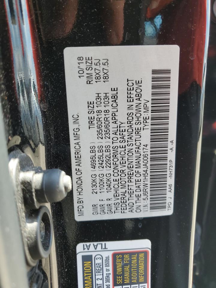 2018 Honda Cr-V Ex VIN: 5J6RW1H54JA006174 Lot: 67266884