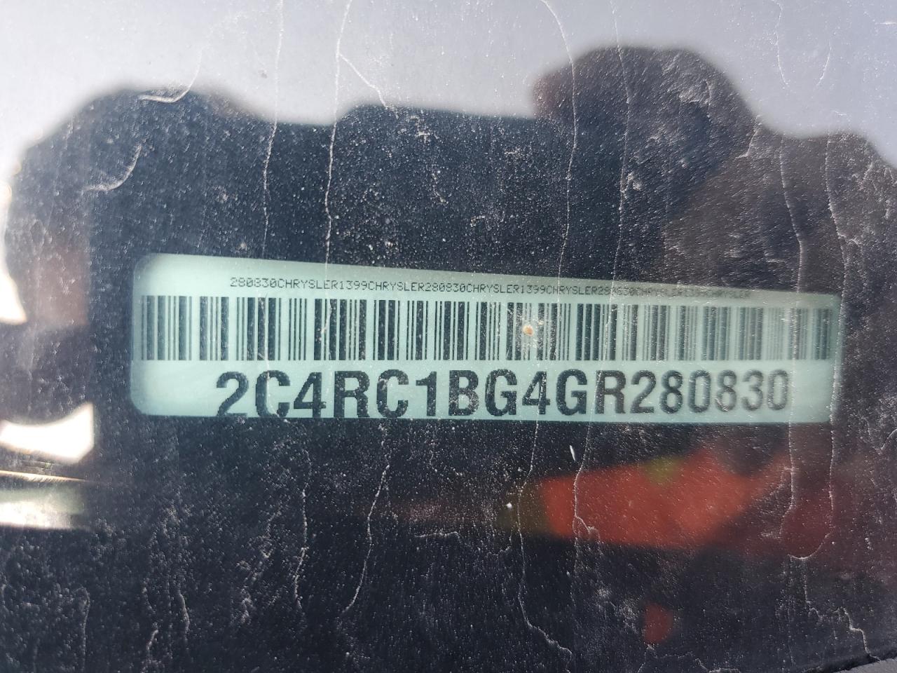 2016 Chrysler Town & Country Touring VIN: 2C4RC1BG4GR280830 Lot: 65371114