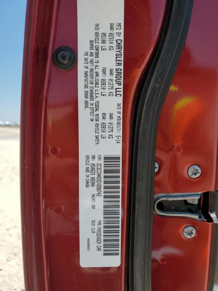 2014 Chrysler 300 VIN: 2C3CCAAG5EH288742 Lot: 66403294