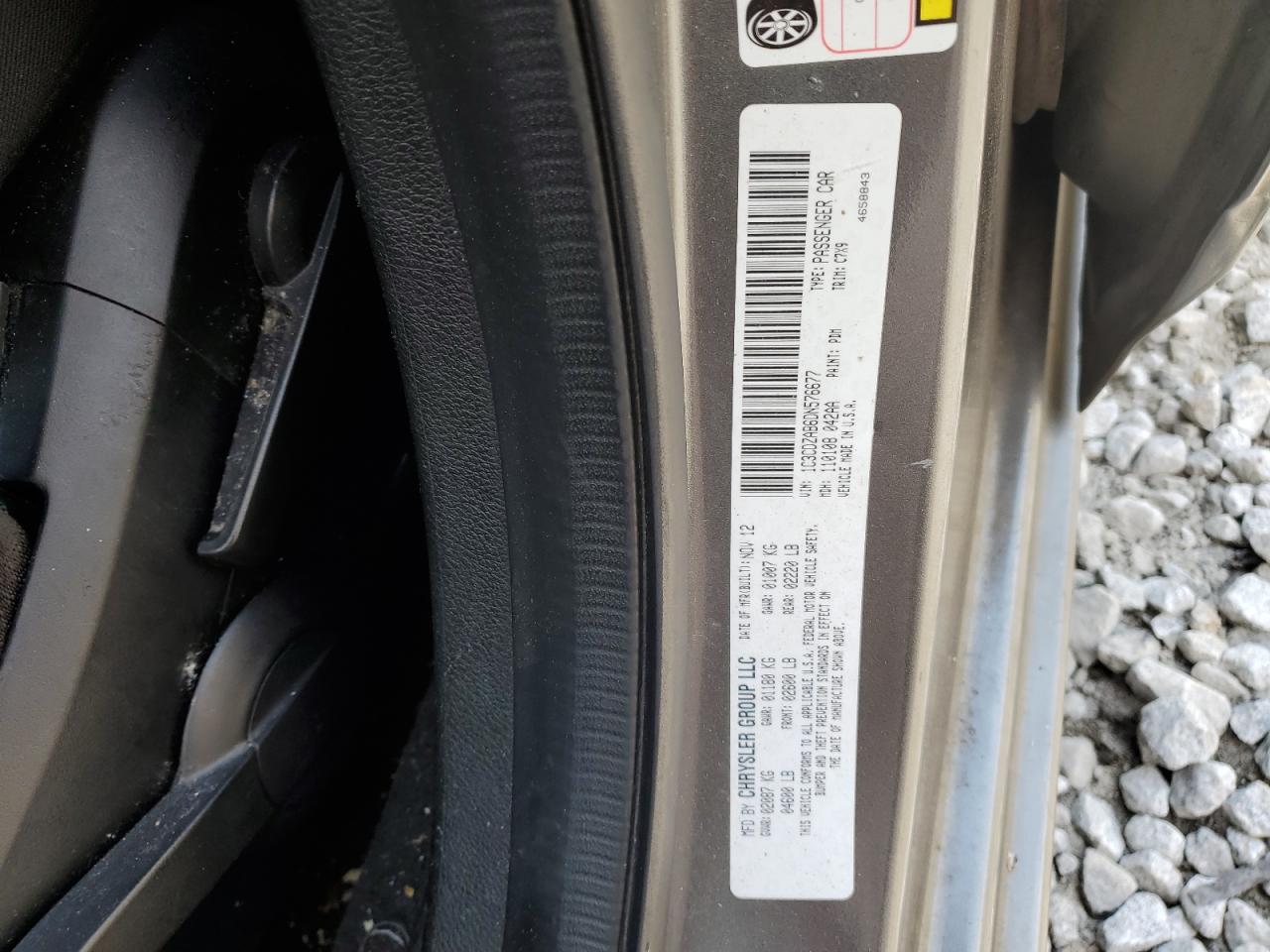 2013 Dodge Avenger Se VIN: 1C3CDZAB6DN576677 Lot: 65809074