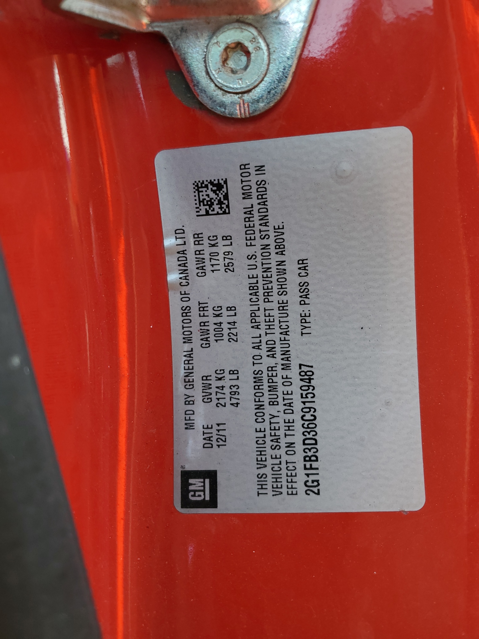 2G1FB3D36C9159487 2012 Chevrolet Camaro Lt