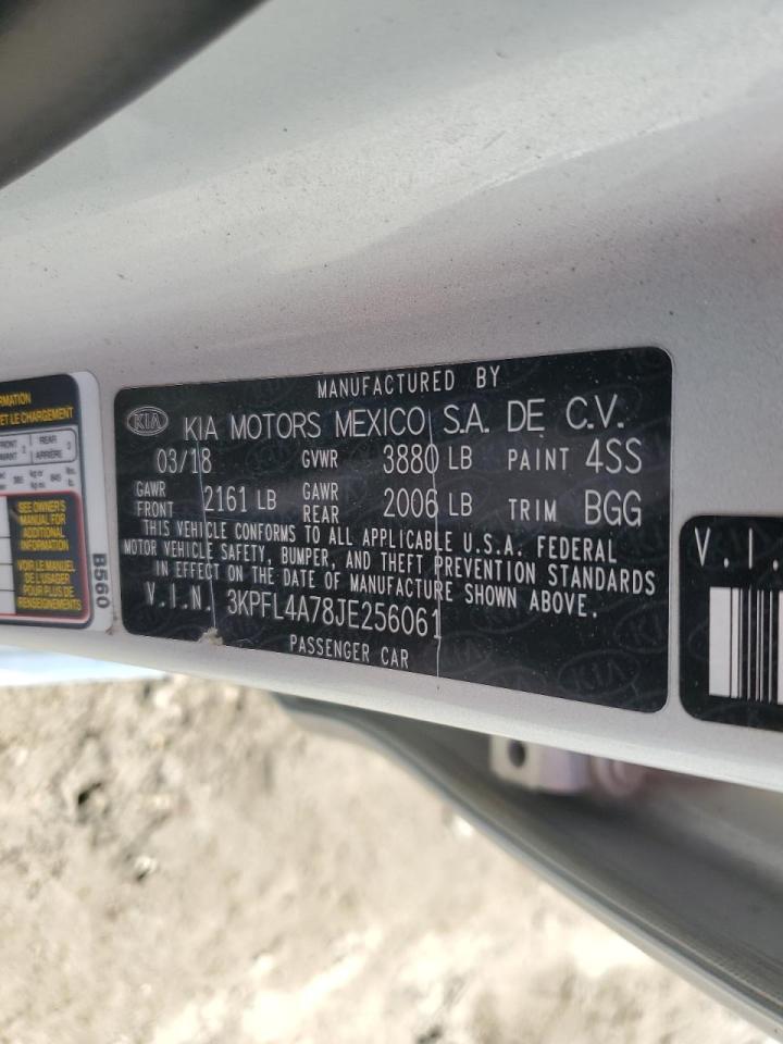 2018 Kia Forte Lx VIN: 3KPFL4A78JE256061 Lot: 68082794