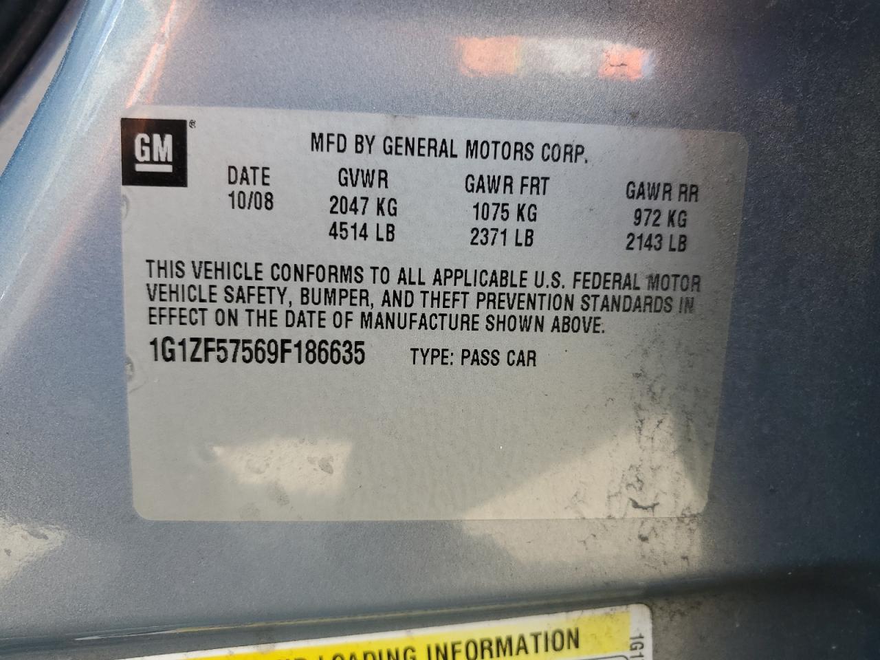 1G1ZF57569F186635 2009 Chevrolet Malibu Hybrid