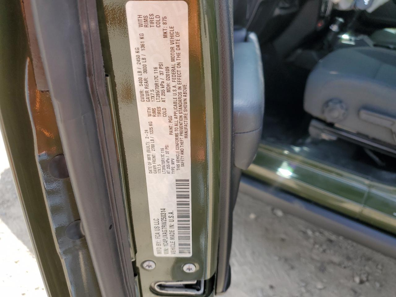 2024 Jeep Wrangler Sport VIN: 1C4PJXAG7RW250314 Lot: 69967254