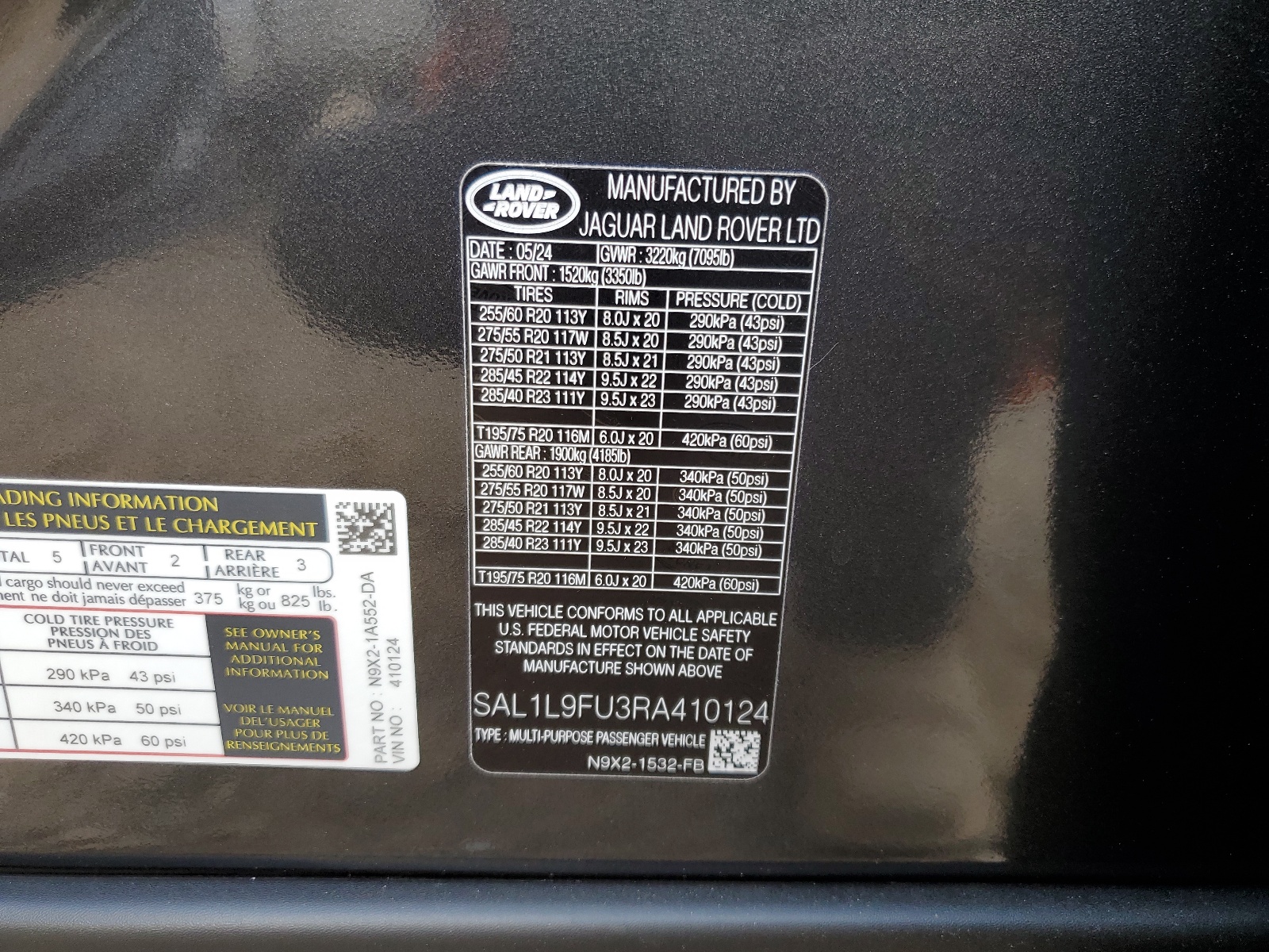 SAL1L9FU3RA410124 2024 Land Rover Range Rover Sport Dynamic Se