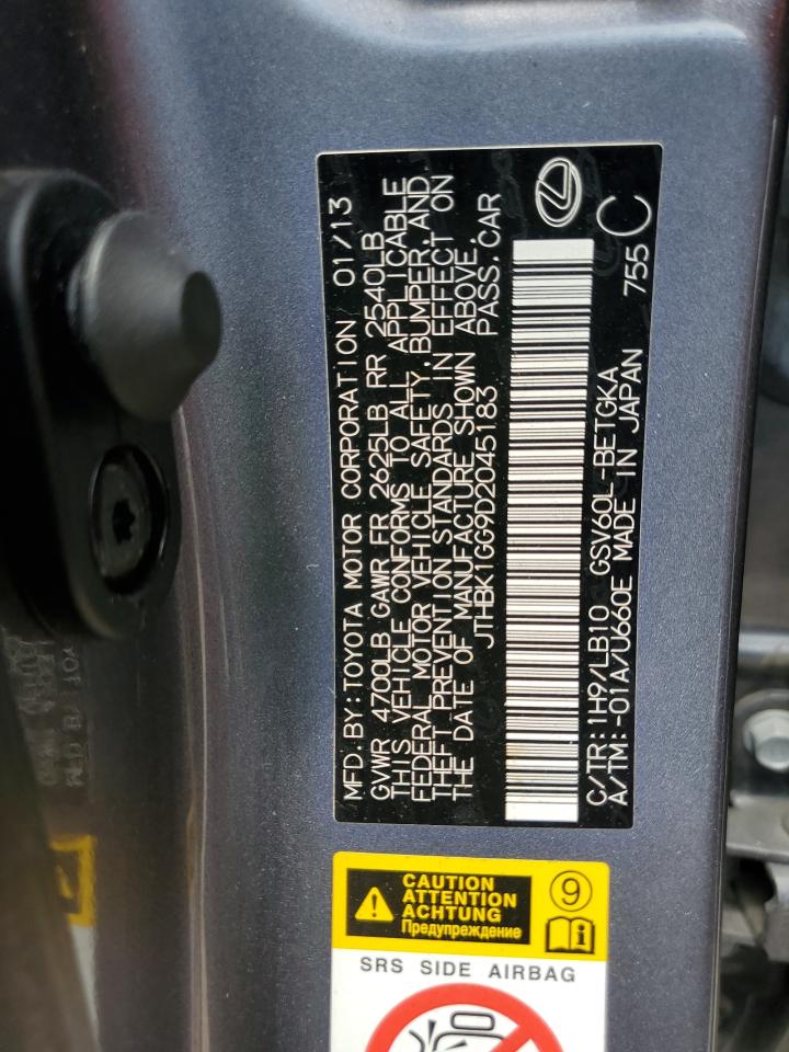 2013 Lexus Es 350 VIN: JTHBK1GG9D2045183 Lot: 66940404