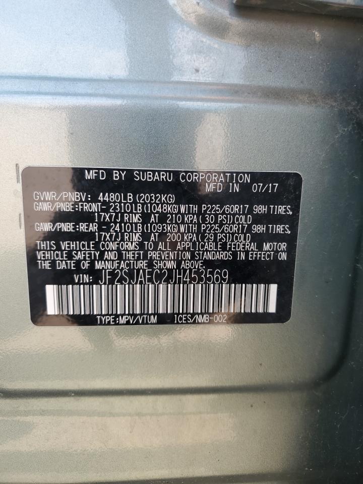 2018 Subaru Forester 2.5I Premium VIN: JF2SJAEC2JH453569 Lot: 67032614