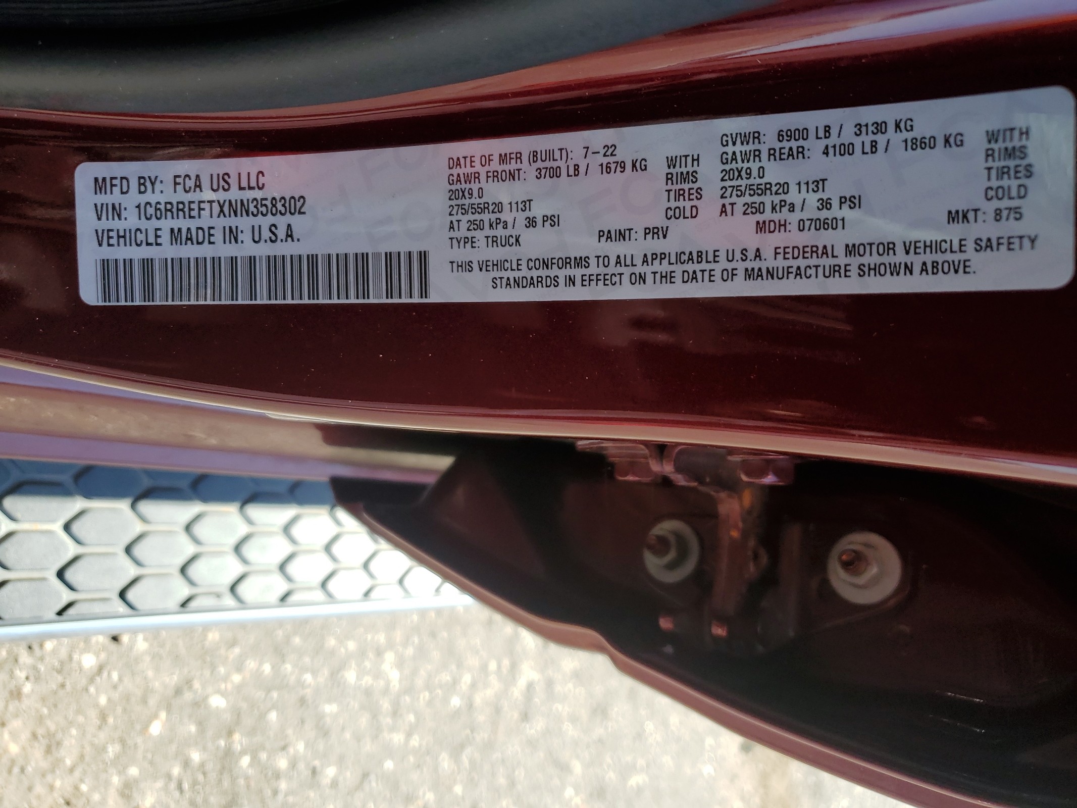 1C6RREFTXNN358302 2022 Ram 1500 Big Horn/Lone Star