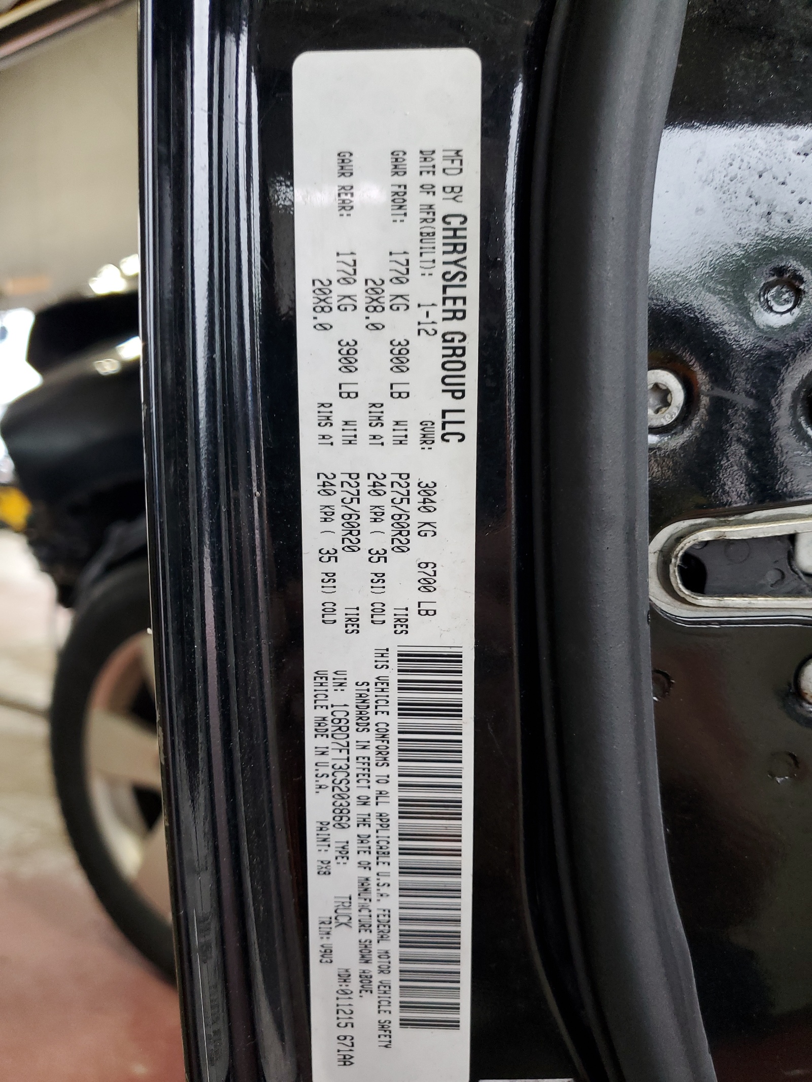 1C6RD7FT3CS203860 2012 Dodge Ram 1500 St