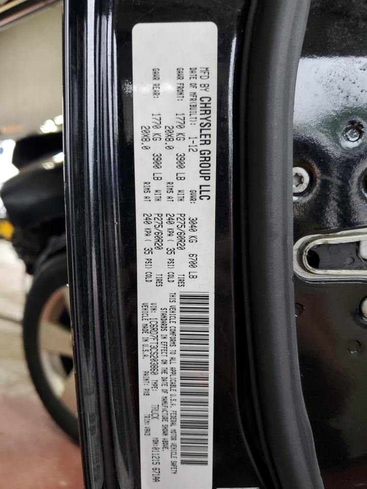 2012 Dodge Ram 1500 St VIN: 1C6RD7FT3CS203860 Lot: 65592284