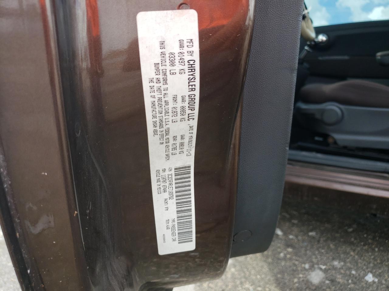 2014 Fiat 500 Pop VIN: 3C3CFFAR1ET169762 Lot: 65793874