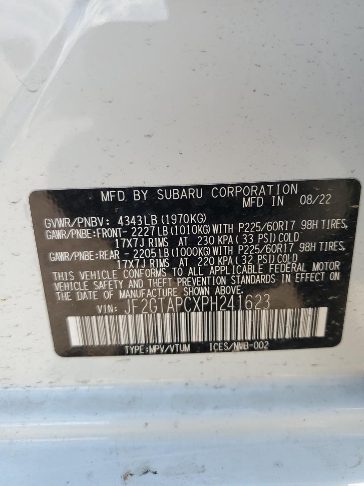 JF2GTAPCXPH241623 2023 Subaru Crosstrek Premium