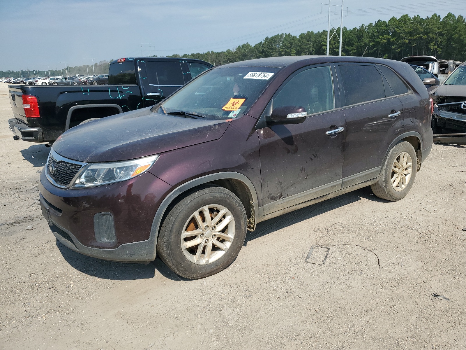 2014 Kia Sorento Lx vin: 5XYKT3A62EG498806