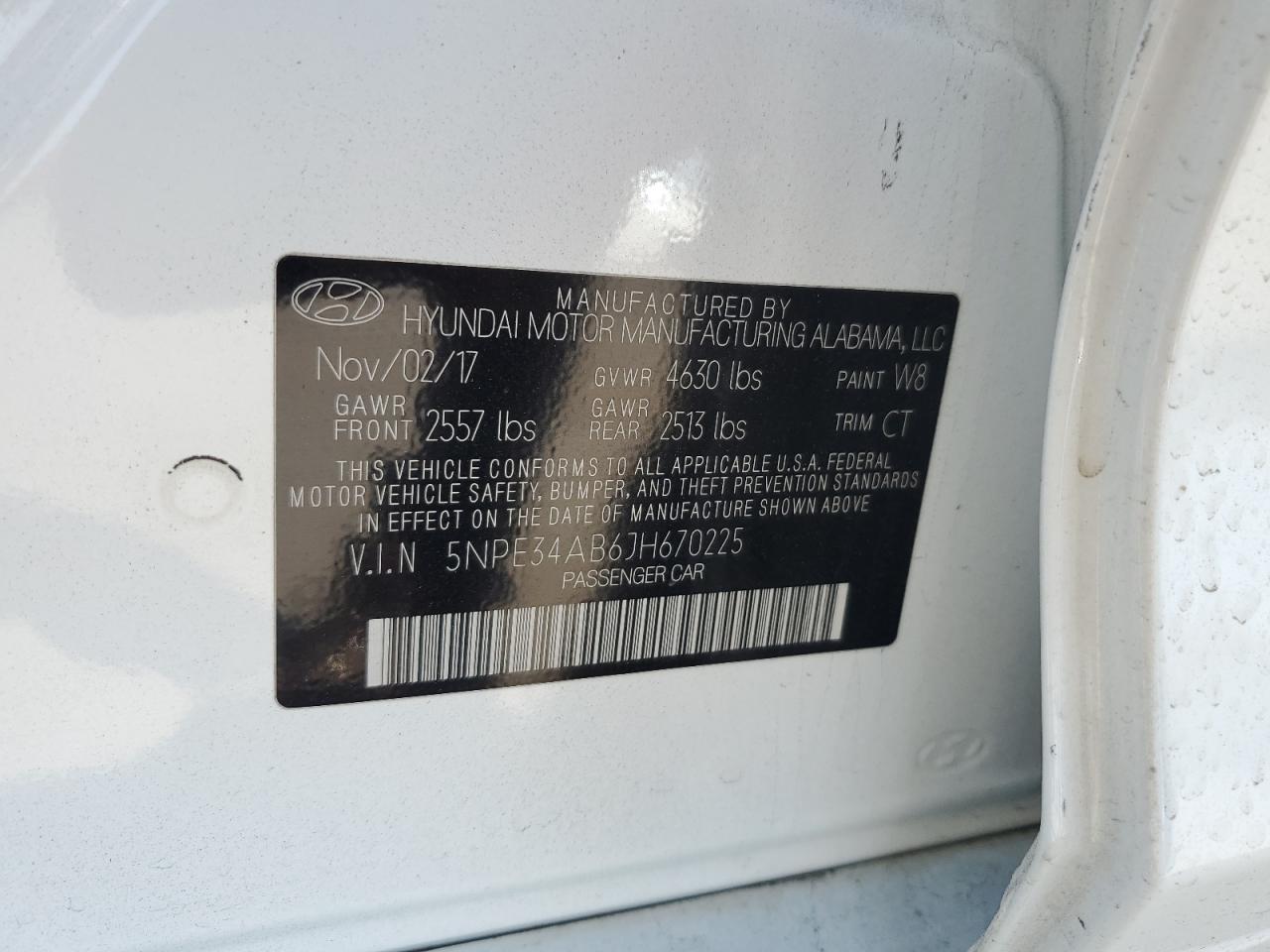 2018 Hyundai Sonata Sport VIN: 5NPE34AB6JH670225 Lot: 66581754