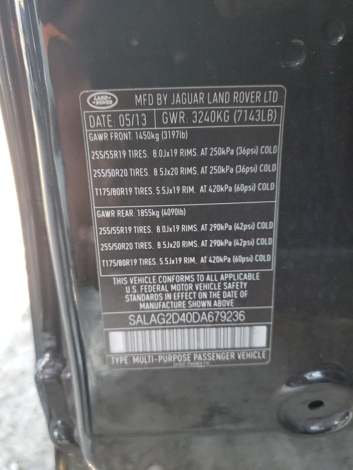 2013 Land Rover Lr4 Hse VIN: SALAG2D40DA679236 Lot: 67127614
