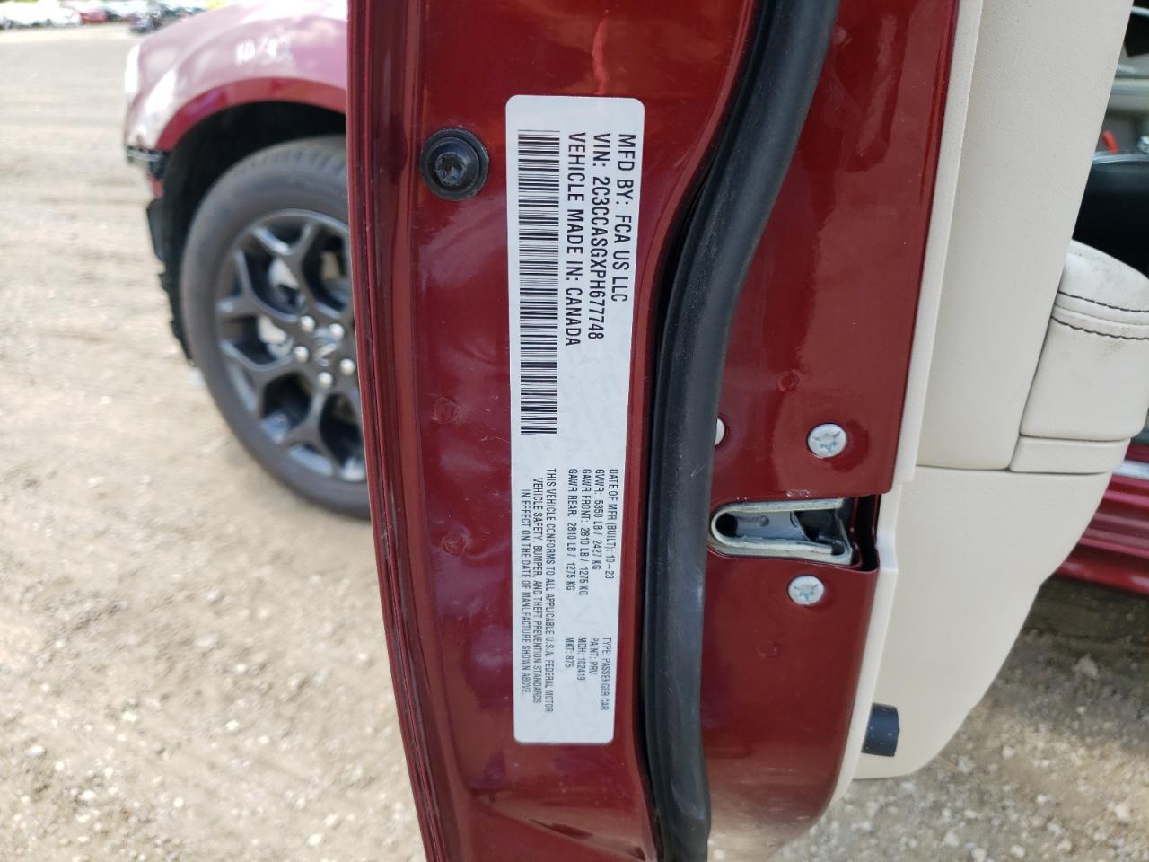 2023 Chrysler 300 Touring L VIN: 2C3CCASGXPH677748 Lot: 66750984