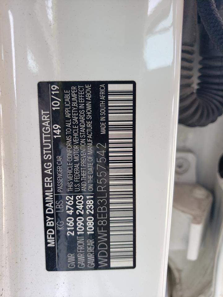 2020 Mercedes-Benz C 300 4Mat VIN: WDDWF8EB3LR557542 Lot: 69502954