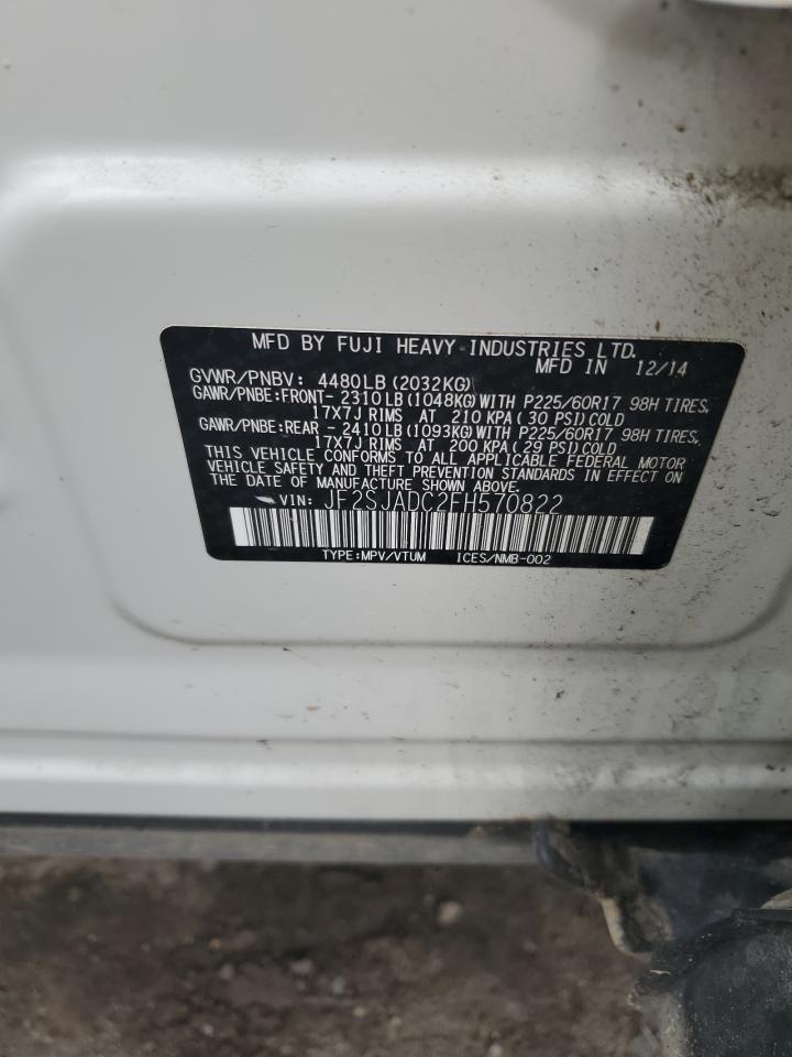 2015 Subaru Forester 2.5I Premium VIN: JF2SJADC2FH570822 Lot: 65709224