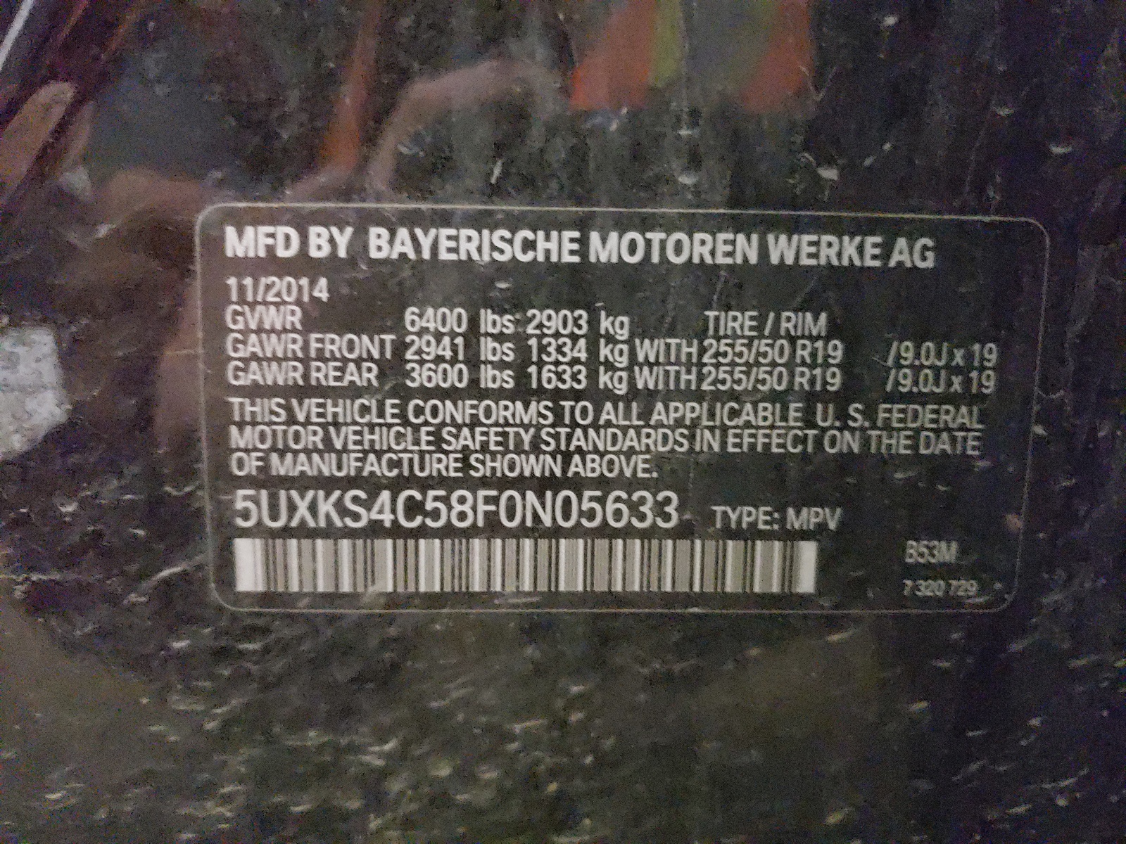 5UXKS4C58F0N05633 2015 BMW X5 xDrive35D