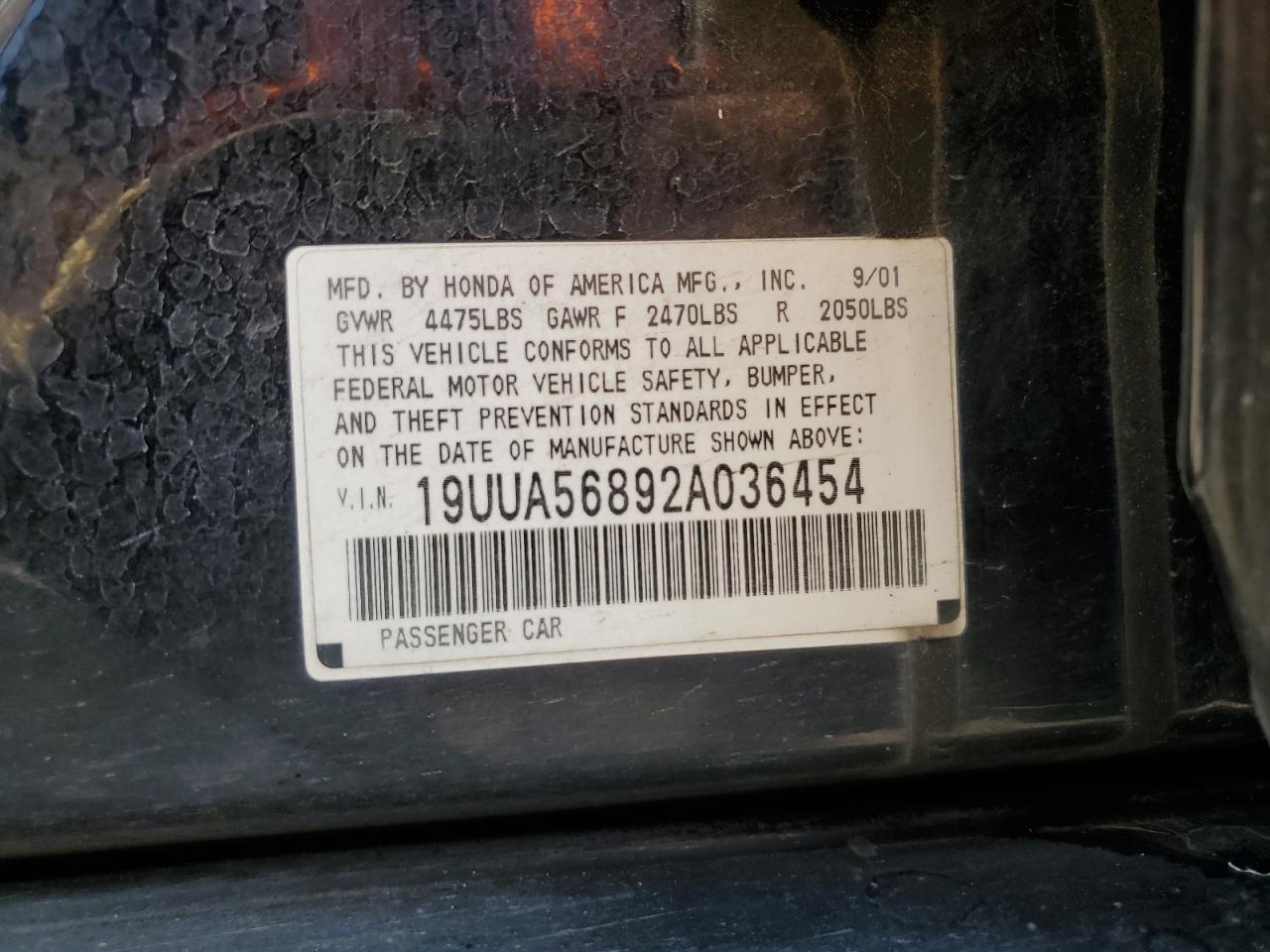 19UUA56892A036454 2002 Acura 3.2Tl Type-S