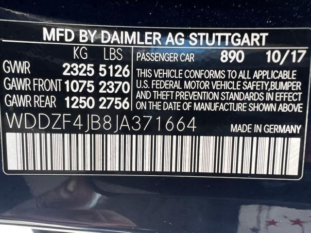 2018 Mercedes-Benz E 300 vin: WDDZF4JB8JA371664