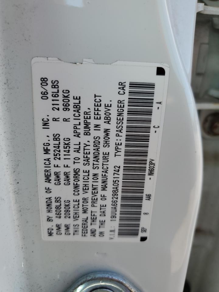 19UUA66298A051742 2008 Acura Tl