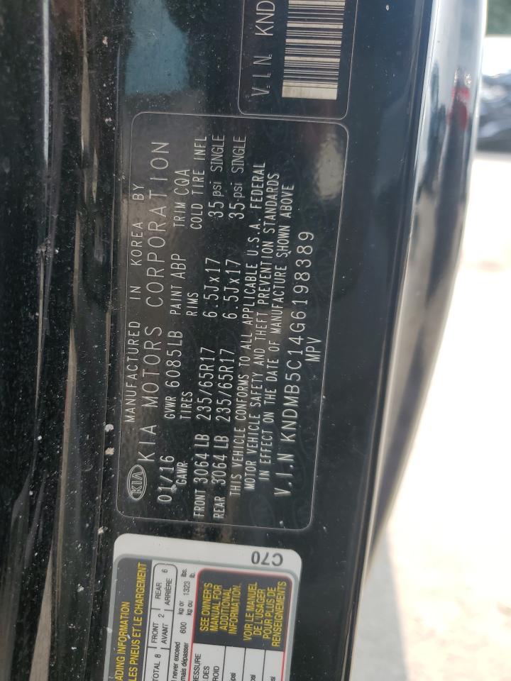 KNDMB5C14G6198389 2016 Kia Sedona Lx