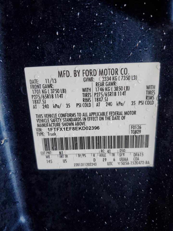 1FTFX1EF8EKD02396 2014 Ford F150 Super Cab