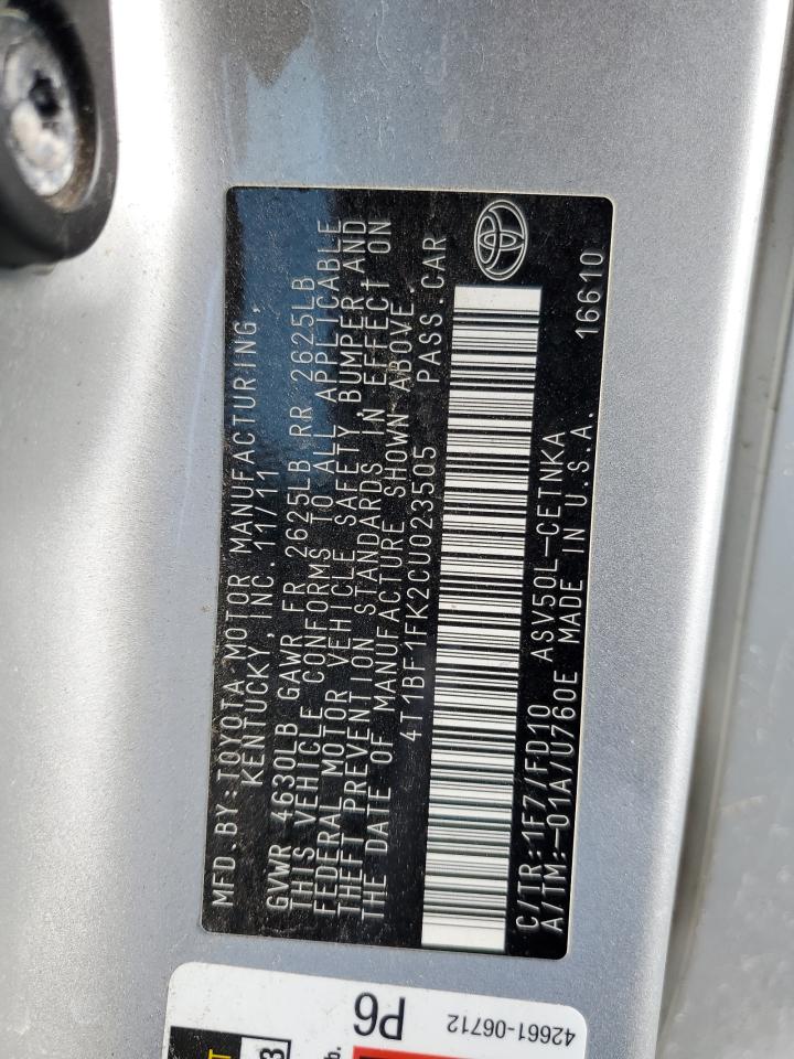 4T1BF1FK2CU023505 2012 Toyota Camry Base