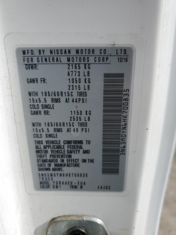 2017 Chevrolet City Express Ls VIN: 3N63M0YN6HK700835 Lot: 67212984