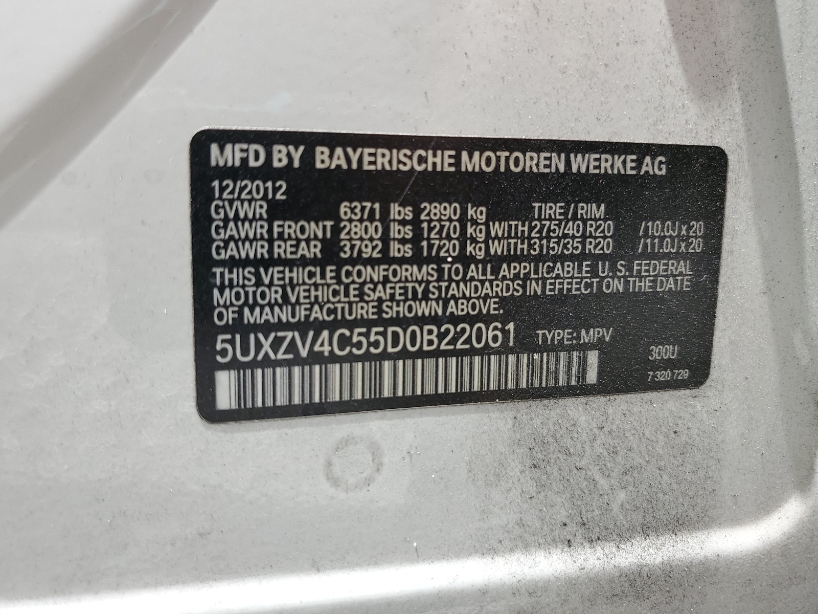 5UXZV4C55D0B22061 2013 BMW X5 xDrive35I