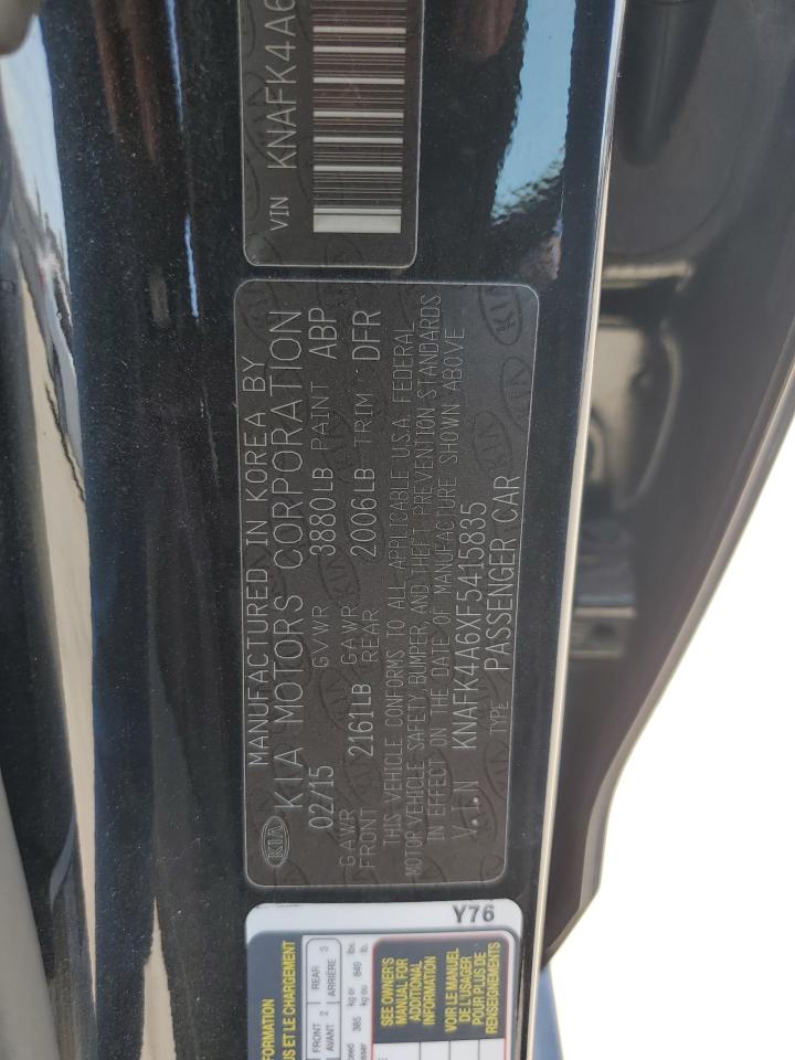 2015 Kia Forte Lx VIN: KNAFK4A6XF5415835 Lot: 67472164